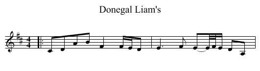 Donegal Liam's - staff notation
