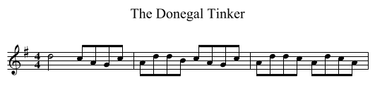 Donegal Tinker, The  - staff notation