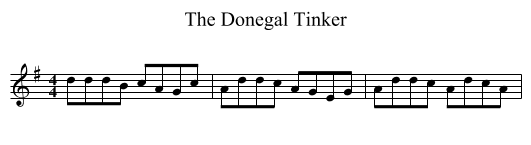 Donegal Tinker, The  - staff notation