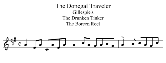 Donegal Traveler, The - staff notation