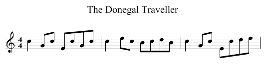 Donegal Traveller, The  - staff notation