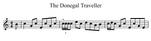 Donegal Traveller, The  - staff notation