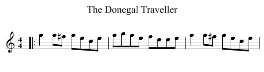Donegal Traveller, The  - staff notation