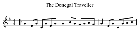 Donegal Traveller, The  - staff notation