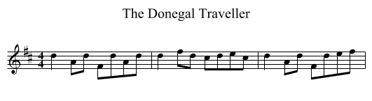 Donegal Traveller, The  - staff notation