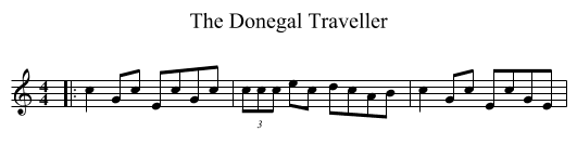 Donegal Traveller, The  - staff notation
