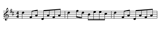 Donegal Traveller - staff notation