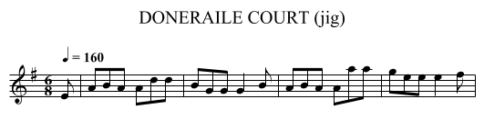 DONERAILE COURT (jig) - staff notation