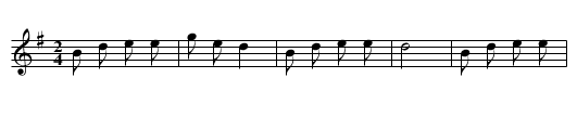 Dong bing - staff notation