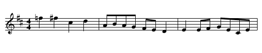 Donkey reel - staff notation