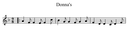 Donna's - staff notation
