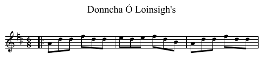 Donncha Ó Loinsigh's - staff notation