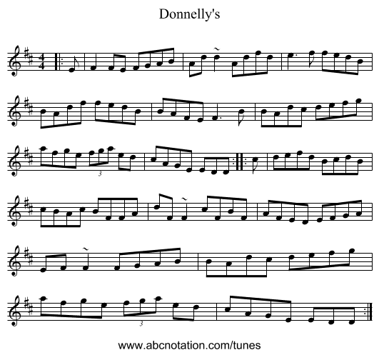 Donnelly's - staff notation