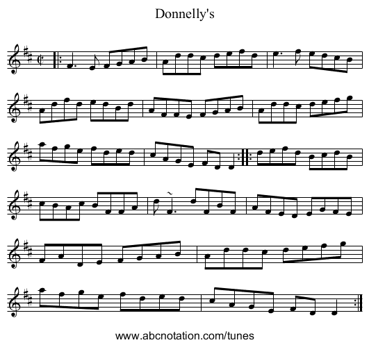 Donnelly's - staff notation