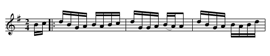 Donny Brook [1] - staff notation