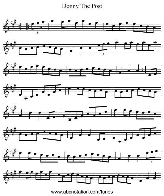 Donny The Post - staff notation