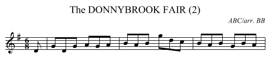 DONNYBROOK FAIR (2), The - staff notation