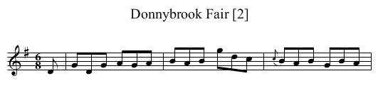 Donnybrook Fair [2] - staff notation