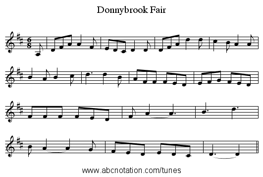 Donnybrook Fair - staff notation