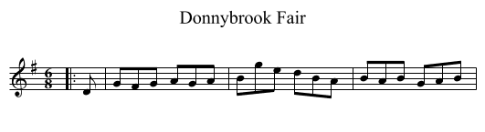 Donnybrook Fair - staff notation