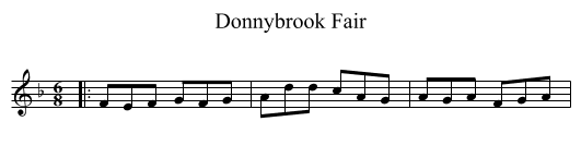 Donnybrook Fair - staff notation