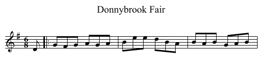 Donnybrook Fair - staff notation