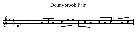 Donnybrook Fair - staff notation