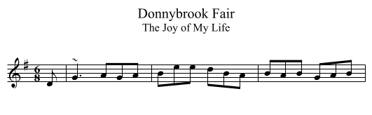 Donnybrook Fair - staff notation