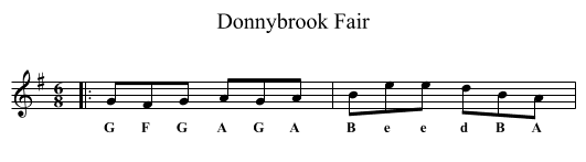 Donnybrook Fair - staff notation