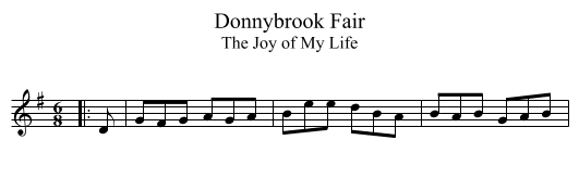 Donnybrook Fair - staff notation