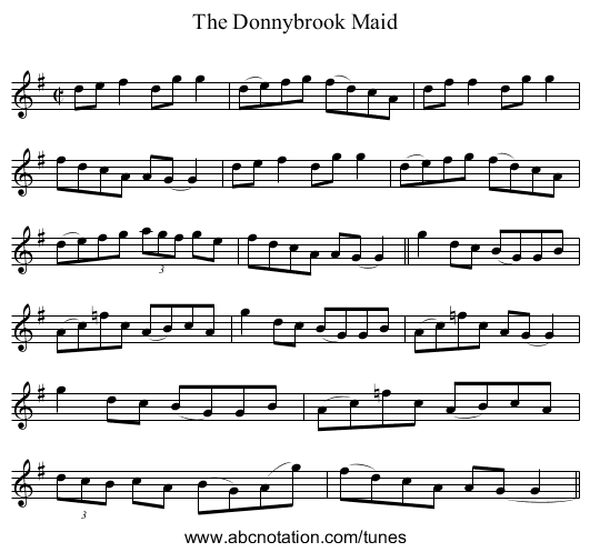 Donnybrook Maid, The - staff notation
