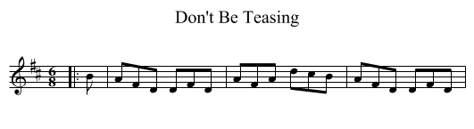 Don't Be Teasing - staff notation