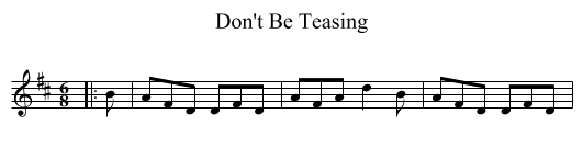 Don't Be Teasing - staff notation