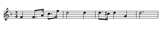 Don’t Come too Near - staff notation