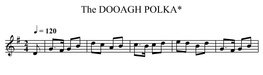 DOOAGH POLKA*, The - staff notation