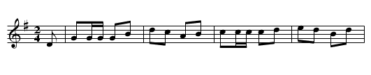 Dooagh - staff notation