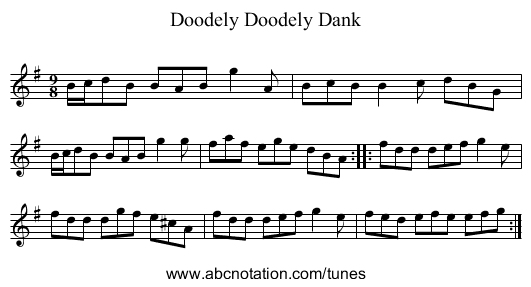 Doodely Doodely Dank - staff notation