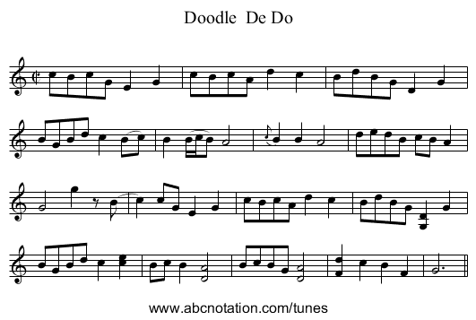 Doodle  De Do - staff notation