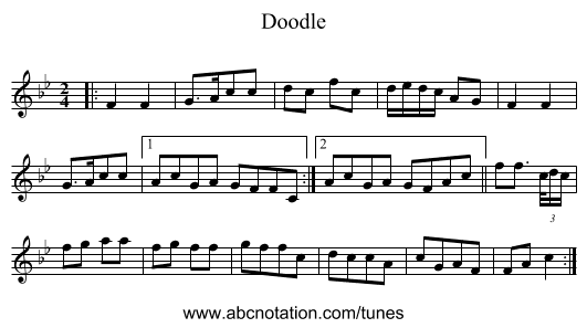 Doodle - staff notation