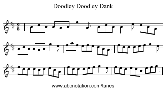 Doodley Doodley Dank - staff notation