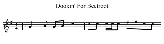 Dookin' For Beetroot - staff notation