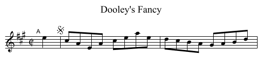 Dooley's Fancy - staff notation