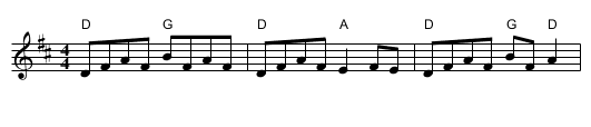 Doon Reel - staff notation