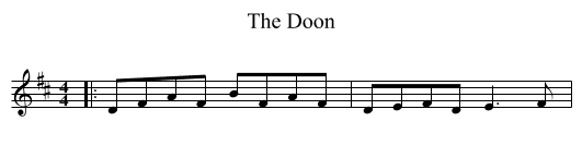 Doon, The  - staff notation