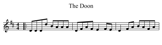 Doon, The  - staff notation