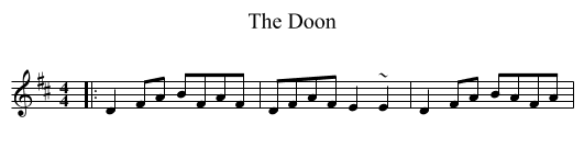 Doon, The  - staff notation