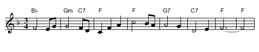 Doonaree - staff notation