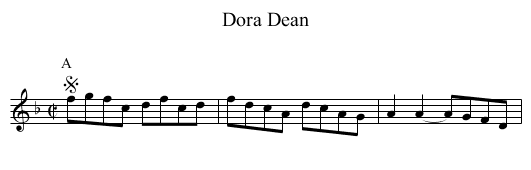 Dora Dean - staff notation