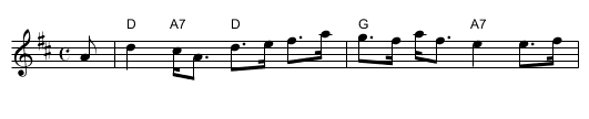 Dorater Bridge - staff notation