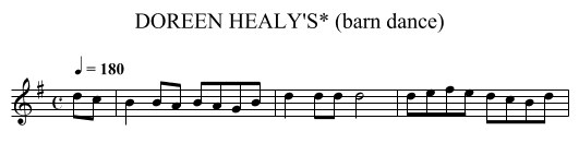DOREEN HEALY'S* (barn dance) - staff notation